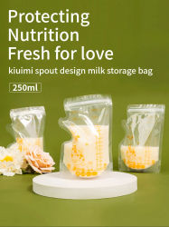 Paquete de 30/60/100 Bolsas de Almacenamiento de Leche Materna de 250 ml, Libres de BPA, Bolsas para Congelar Leche Materna y Alimentos para Bebés, para una Alimentación Fácil