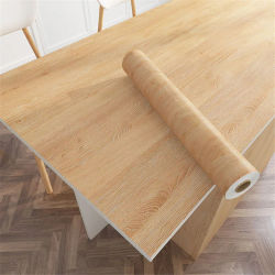 1 rollo de pegatinas autoadhesivas de grano de madera a prueba de aceite de Pvc, papel tapiz para encimera de cocina, muebles, armario, mesa, renovación de pared