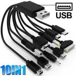 Cable USB 10 en 1 para múltiples puertos USB, Cable de carga Universal para teléfono, Cable de carga multitiesta para cargador de teléfono Samsung Nokia