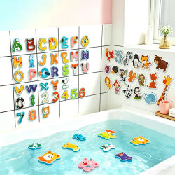 Juguetes de Baño para Bebés y Niños Pequeños, Barco y Coche Flotantes de Espuma EVA, Rompecabezas Cognitivo, Juguetes Acuáticos para Bañera