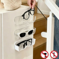 Estante organizador de gafas montado en la pared, soporte de exhibición para gafas de sol, decoración de armario, caja de almacenamiento, organizador de gafas de sol