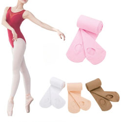 Medias de Ballet de transición para niños y niñas, medias de baile para bebés convertibles, ultrasuaves, cómodas y opacas, con agujero