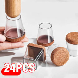 Protectores de Patas de Silla Antideslizantes y Resistentes al Desgaste, Almohadillas para Muebles, Protectores de Piso Antiarañazos, Tapas de Silicona y Fieltro para Patas de Mesa