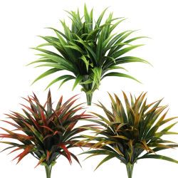 Paquete de hierba de gladiolus artificial de 3 piezas: ramo de vegetación falsa, plantas falsas realistas para decoración del hogar, oficina, centro de mesa de boda