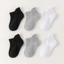 6 pares de calcetines para niños pequeños, bebés, niñas, calcetines tobilleros blancos