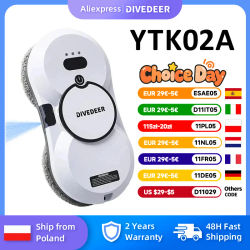 DIVEDEER-Robot de limpieza de ventanas, motor sin escobillas, pulverizador de succión grande, aspirador eléctrico anticaída con Control remoto