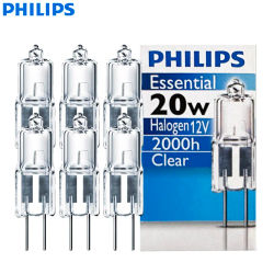 Philips G4 halógeno 20W 12V cápsula esencial Pin lámpara luz decorativa clara 3000K blanco regulable T9 bombilla de trabajo de escritorio al por mayor