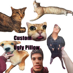 Almohada Personalizada para Mascotas - Almohada Divertida y Bonita con Diseño Abstracto Personalizado para Perros y Gatos - Sin Bordes Blancos, Animales de Peluche de tu Mascota