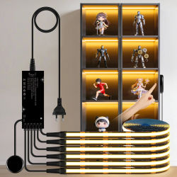 Luz LED COB para Exhibición Bajo Mueble, con Sensor Táctil y Regulable, PCB Negro, Retroiluminación para TV, Decoración de Panel de Pared
