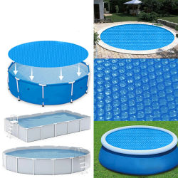 Cubierta Solar para piscina sobre el suelo, manta aislante térmica para piscina, manta térmica redonda protectora con forma de corazón