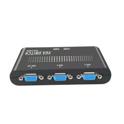 Divisor de conmutador VGA de 2 puertos, adaptador de interruptor de vídeo VGA de 2 vías, caja convertidora para accesorios de Monitor de PC