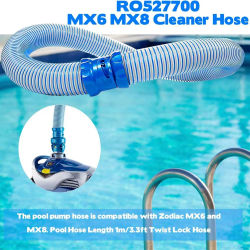 Manguera de bloqueo giratorio para aspiradora de piscina, manguera limpiadora de piscinas para Zodiac MX8 Mx6 X7 T3 T5, manguera de bloqueo giratorio para limpiador de piscinas