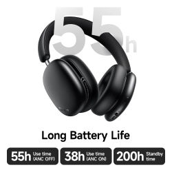 Auriculares Inalámbricos HOCO W63 con Cancelación de Ruido ANC, Alta Fidelidad, Altavoz de 42 mm, Bluetooth 5.4, Auriculares Deportivos, Compatibles con la Aplicación, Modo EQ