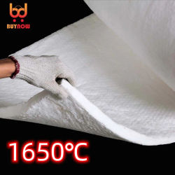 1650 ℃ Manta de fibra cerámica con rodamiento de circonio resistente a altas temperaturas, algodón aislante resistente al fuego utilizado en la industria
