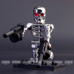 Cromo cráneo Terminator T800 Robot bloques de construcción Mini figuras de acción de juguete