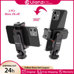 Ulanzi ST-06S soporte de montaje de teléfono de disparo Vertical para cámara DSLR Monitor montaje trípode abrazadera de montaje para teléfono inteligente Vlog Shooting