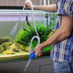 Sifón para acuario, sifón para pecera, bomba de aspiradora, cambiador de cambio de agua semiautomático, filtro de agua de grava, herramientas para acuario de 1,4 m