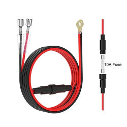 Cable de enchufe de cargador USB, Cable conector de arnés de cables para encendedor de cigarrillos de 60cm con fusible de 10A para coche, motocicleta marina, ATV, RV, Refit