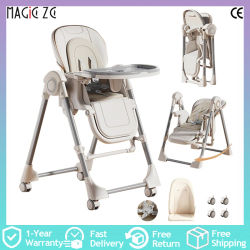 Silla Mecedora Convertible para Bebés, Silla de Alimentación 2 en 1 con Niveles de Altura Ajustables, Bandeja Extraíble, Cinturón de Seguridad, Asiento Cómodo para Niños Pequeños, Mueble