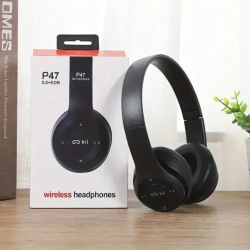 Auriculares Estéreo P47, Auriculares Bluetooth 5.0, Serie Plegable, Auriculares Inalámbricos Deportivos para Juegos, Auriculares Bluetooth Inalámbricos Plegables