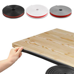 Tira de sellado en forma de U de 5M, tira de borde de muebles Tpe, tira de borde de muebles de gabinete de madera, autoadhesiva anticolisión