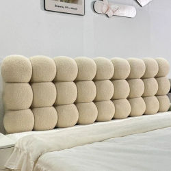 Cabecero de cama de felpa suave Universal, almohada Sle Bede con bola de nieve para decoración de dormitorio