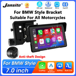 Pantalla Carplay Universal para motocicleta de 7 pulgadas, navegación GPS para BMW Styel, soporte para Moto, Monitor inalámbrico Carplay Android Auto BT