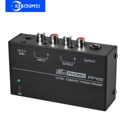 Preamplificador de Phono ultracompacto PP400, Mini amplificador de Audio para el hogar con interfaz RCA para altavoz amplificador de tubo giratorio