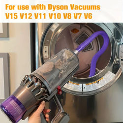 Kit de limpiador de ventilación para secadora, accesorio de manguera de vacío para aspiradoras Dyson V15 V12 V11 V10 V8 V7 V6, eliminador de pelusas
