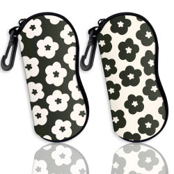 1 Uds. Estuche suave para gafas de sol, bolsa para gafas con cremallera de neopreno, gafas portátiles Ba