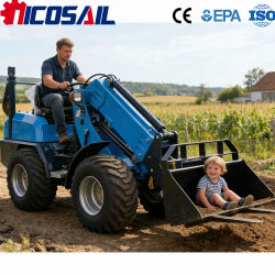 Cargador Telescópico KZL918 con Certificación CE Euro 5, Funcionamiento Suave, Diseño Compacto para Terrenos Agrícolas y Jardines