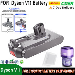 NUEVA Batería de 25.2V 6000mAh para Aspiradoras Dyson V11 SV14 SV17 Serie, Herramientas Fluffy 970145-02, Batería de Repuesto, Versión con Hebilla