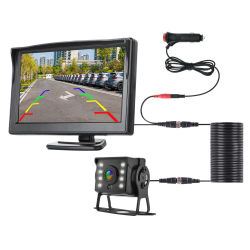 Paking-cámara de visión trasera Universal para coche, Monitor de 5 pulgadas para camión, CCD, pantalla HD, LED, visión nocturna, resistente al agua