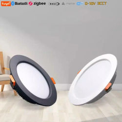 Lámpara de Techo LED Empotrada Ultrafina Inteligente TUYA, Dali Bluetooth Zigbee 0-10V 3CCT, Regulable, AC110V 220V, Iluminación Interior