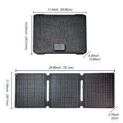 Panel Solar Portátil de 35W con 1 Puerto USB y 1 Puerto Tipo C de Carga Rápida, Panel Solar Plegable ETFE, para Uso en Exteriores, Cargador de Teléfono