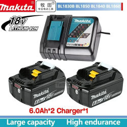 Batería y Cargador para Destornillador Makita BL1860 BL1850B BL1850 BL1840 BL1830 2025, Baterías de Repuesto de 18v para Herramientas Eléctricas