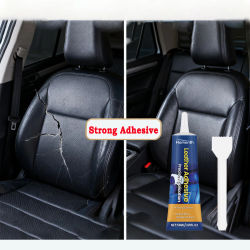 Pegamento adhesivo fuerte para reparación de cuero Interior de coche, para asientos automotrices, volante, sofá y muebles, unión Flexible de secado rápido