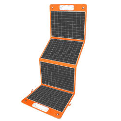 Panel Solar Plegable FF Flashfish de 100W, Cargador Solar Portátil con Salida DC/USB, Alta Eficiencia para Cargar Generadores Solares