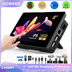 pantalla 8 pulgadas Monitor de 8 pulgadas para Raspberry Pi 5 4 3 pantalla táctil 1280x800 16:10 interfaz HDMI USB para monitores de programas de ordenador