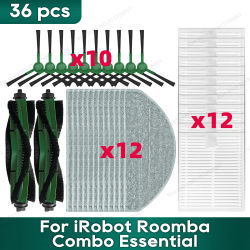 Compatible con iRobot Roomba Combo Essential, (Roomba Vac Essential), Roomba 105 Combo, Roomba 104 Combo Accesorios Repuestos