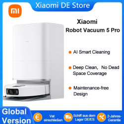 Aspiradoras robóticas Xiaomi 5 Pro (versión mejorada X20+), limpieza profunda, IA, triple cámara, estación de carga autolimpiante, libera tus manos