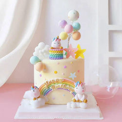 Decoración de pastel de unicornio arcoíris, regalos de unicornio de cumpleaños para niños, Baby Shower, fiesta de cumpleaños, decoración de pastel de 16 y 18 años