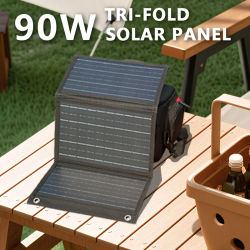 1 panel solar plegable, teléfono móvil portátil, auriculares, linterna, cargador de tableta - adecuado para jardines y céspedes al aire libre