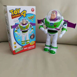 Nuevo en Stock, Juguete de Buzz Lightyear de Toy Story, Muñeco Robot Eléctrico Caminante, Figura de Acción, Modelo Pixar, Ideal para Regalo de Cumpleaños