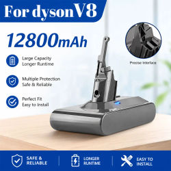 Batería de repuesto de iones de litio de 21.6V 100% NUEVA para aspiradora Dyson V8 Absolute SV10, baterías recargables, venta caliente en el almacén de Polonia.