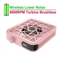 Mini máquina de polvo de uñas Turbo sin escobillas, pantalla HD, aspiradora recargable portátil de velocidad ajustable para manicura, menor ruido