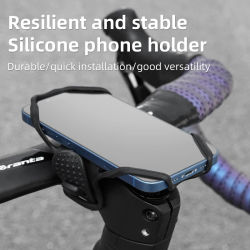 Soporte de teléfono de liberación rápida de silicona para bicicleta, soporte para teléfono de navegación para bicicleta eléctrica, equipo de conducción