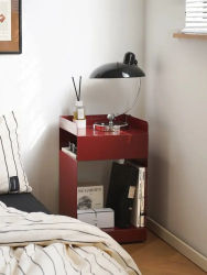 Mesa auxiliar de hierro nórdico, mesita de noche con ruedas invisibles, mesita de noche de Metal, muebles de hierro para sala de estar, pequeño gabinete de almacenamiento móvil