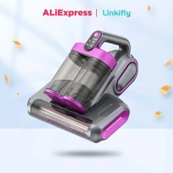 Aspiradora Inalámbrica para Colchones Linkifly MT1, Lámpara UV, 18000 Pa, con 35 Minutos de Autonomía, para Sofás y Telas de Tapicería, Cargador Tipo C