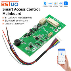 Guía de Cableado para Placa Principal de Control de Acceso Inteligente con Aplicación TTLock, Opción de Gateway Bluetooth y Pinout Completo para Lector de Cerradura y Botón de Salida